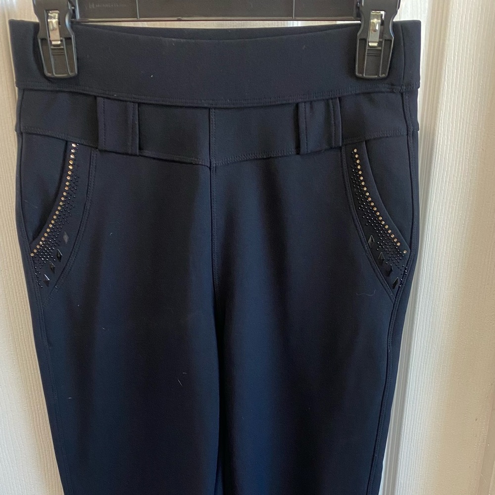 Spandex navy blue pants leggings for women